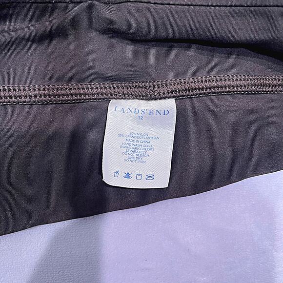 LANDS END Tummy Control Swim Skirt Brown Built In Liner Modest Womens 12 - Picture 5 of 6